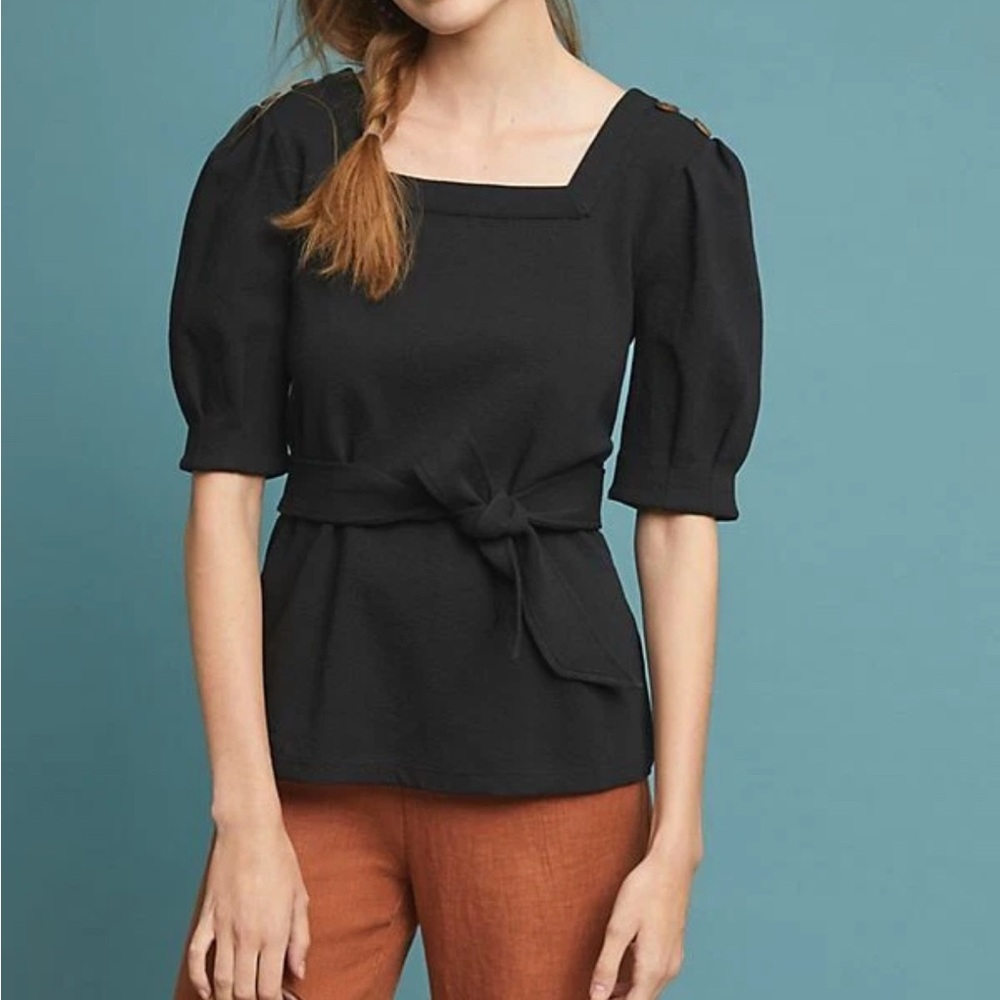 Current Air by Anthropologie Barnette Puff Sleeved Top